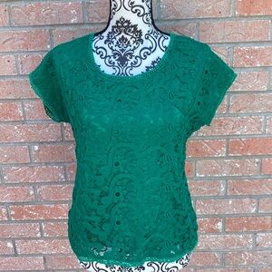 Mango Green Lace Top